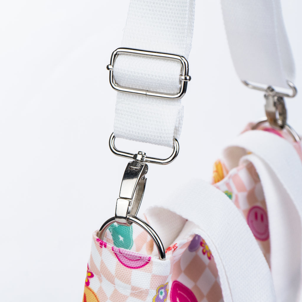 Mini Canvas Tote Bag with Print - Pink
