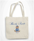 Bearly Awake Canvas Tote Bag - Teddy Bear Coffee Tote Bag