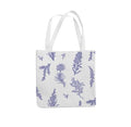 Blue Botanical Tote Bag - Floral and Leaves